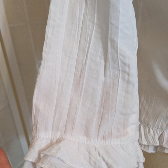 Vintage ruffled white open cardigan blazer - Picture 4 of 8